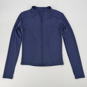 Women’s 2XL Blue Zip Up Athletic Jacket Stretch Gym Activewear
